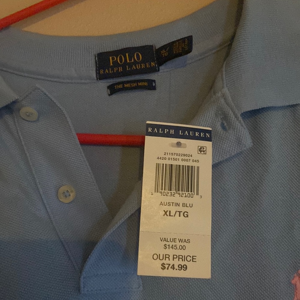 New Light Blue Polo Dress